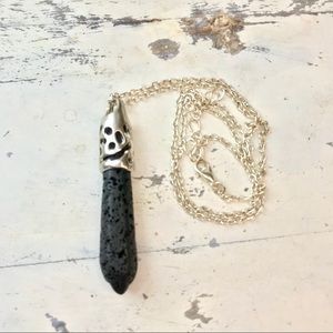 Aromatherapy Silver Filigree Point Pendant